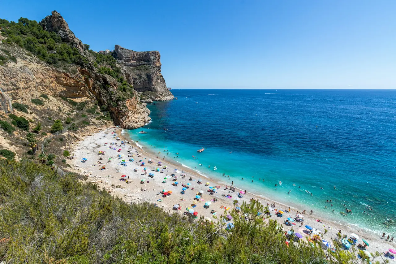 Strand Cala del Moraig, Spanien
