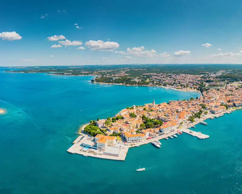 Luftaufnahme von Porec, Istrien, Kroatien