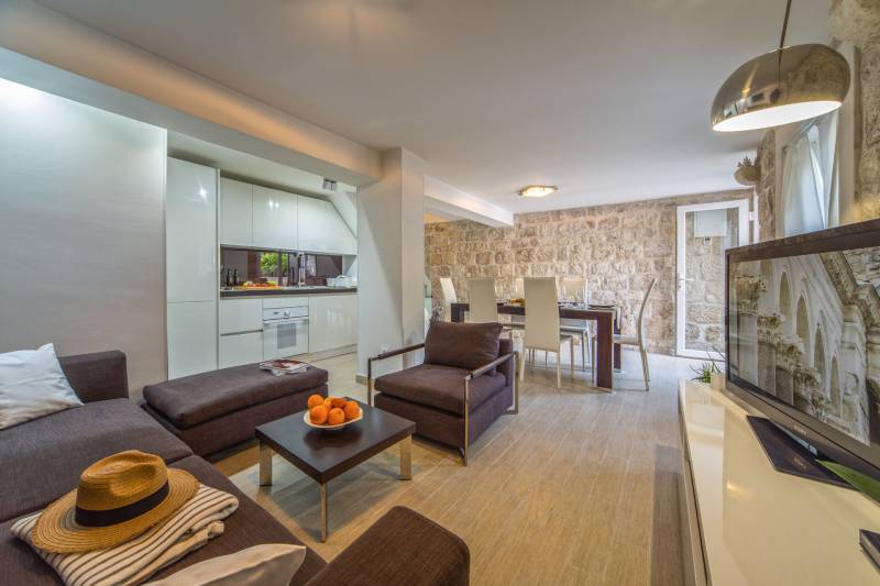 Modern interior of Villa Romantique in Hvar City Center