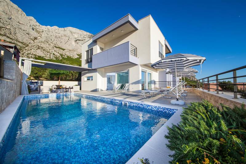 Luksusowa Willa Blue Silk z Basenem Makarska