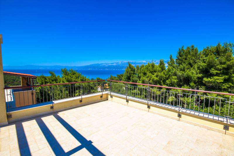 Panoramic view from Villa Brac Hill Apolon with Pool on Brac Island in Croatia