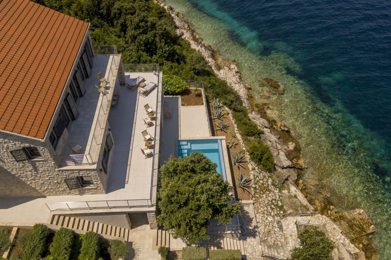 Strandvilla Poseidon med Basseng Korčula