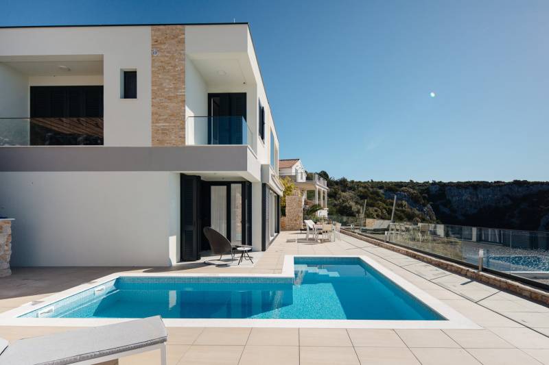 Villa Sunrise med Basseng Trogir