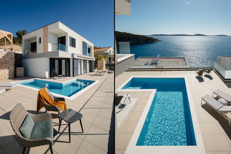 Villa Sunrise med Basseng Trogir