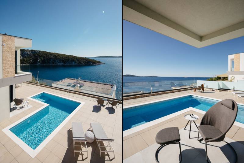 Villa Sunrise med Basseng Trogir