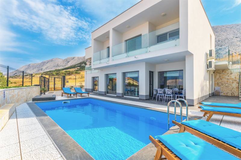 Private pool of Villa Pag Rainbow