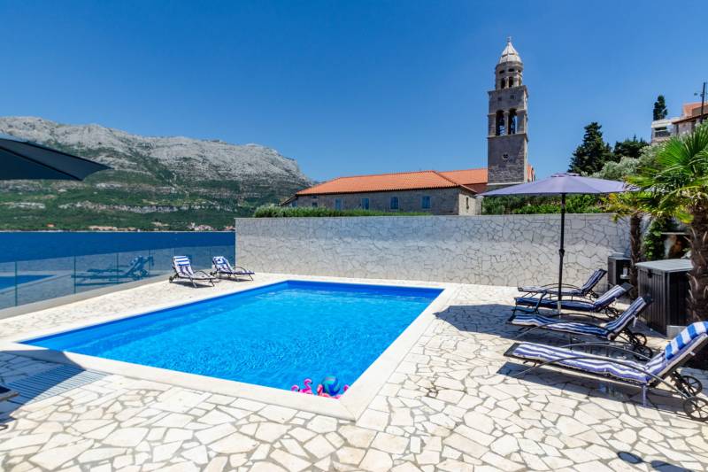 Strandvilla Gabriela med Basseng Korčula