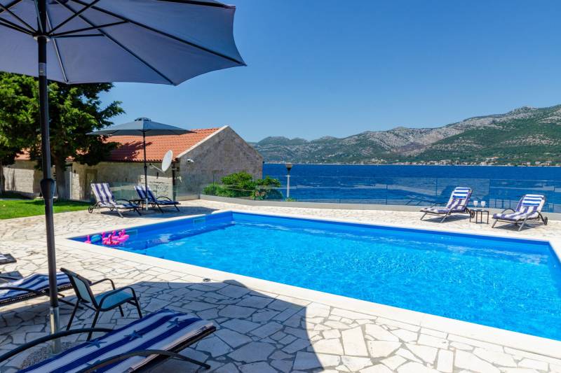 Strandvilla Gabriela med Basseng Korčula