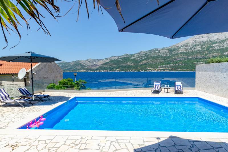 Strandvilla Gabriela med Basseng Korčula