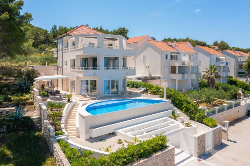 Beachfront Villa Octagon with Pool Brač
