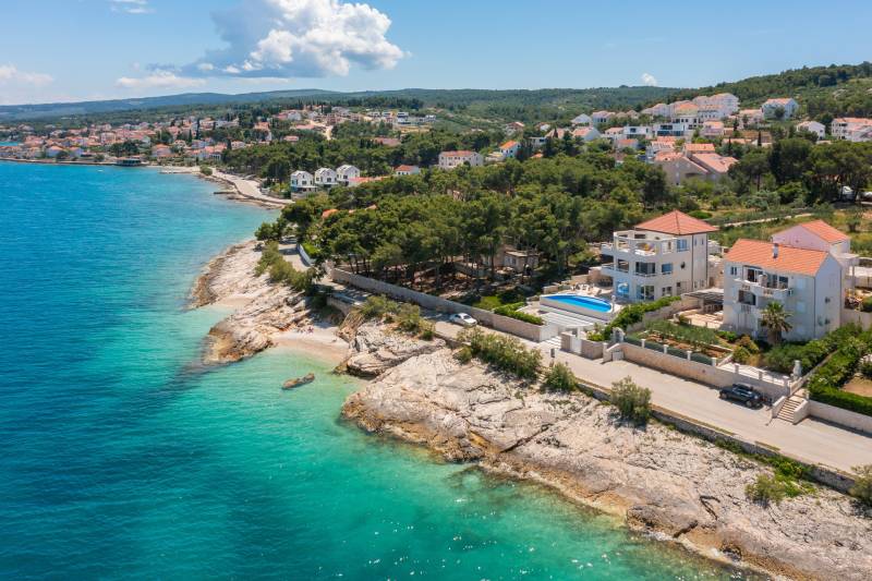 Beachfront Villa Octagon with Pool Brač