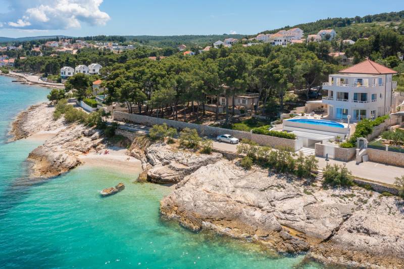 Beachfront Villa Octagon with Pool Brač