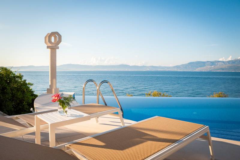 Beachfront Villa Octagon with Pool Brač
