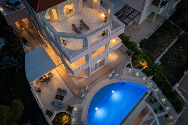 Beachfront Villa Octagon with Pool Brač