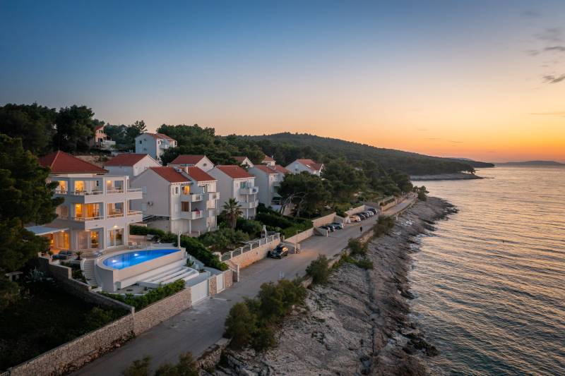 Beachfront Villa Octagon with Pool Brač