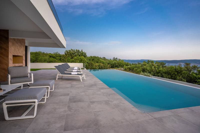 Luksuzna Vila Panorama s Bazenom Crikvenica