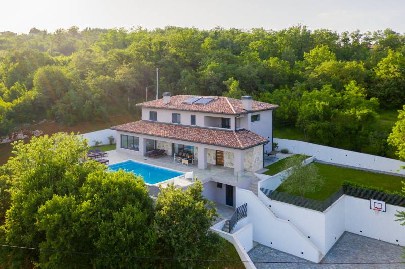 Villa Silhouette med Basseng Rabac