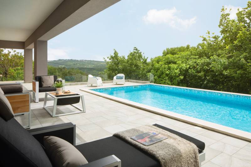 Villa Silhouette med Basseng Rabac