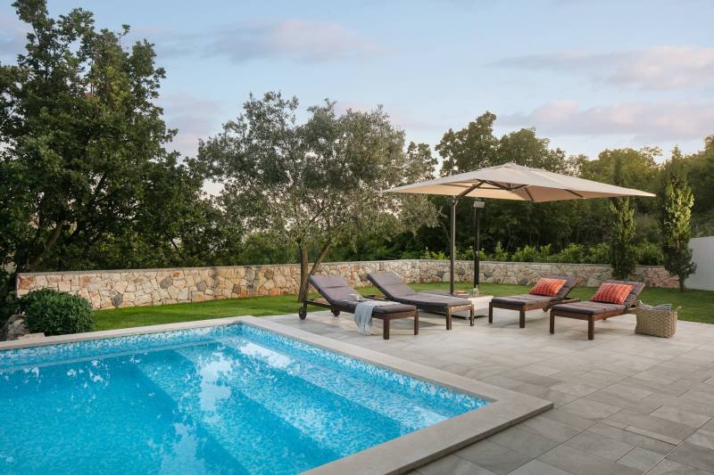 Villa Silhouette med Basseng Rabac