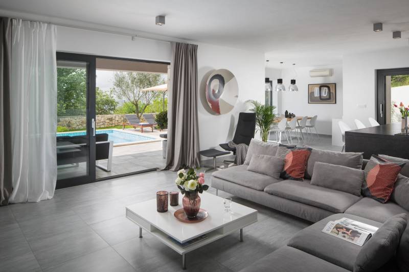 Villa Silhouette med Basseng Rabac