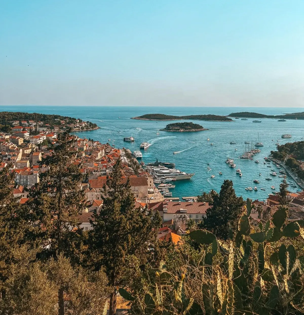 The view of Hvar town on Hvar island, Croatia