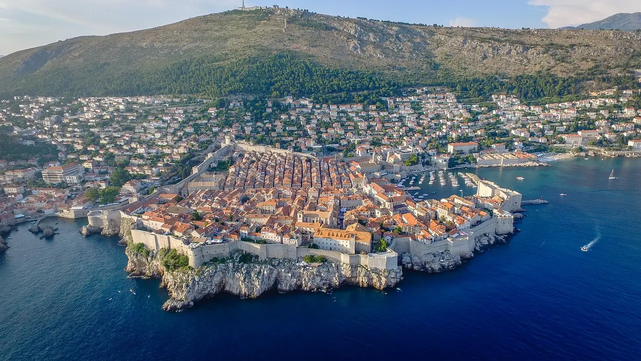The Old Town of Dubrovnik - from the air