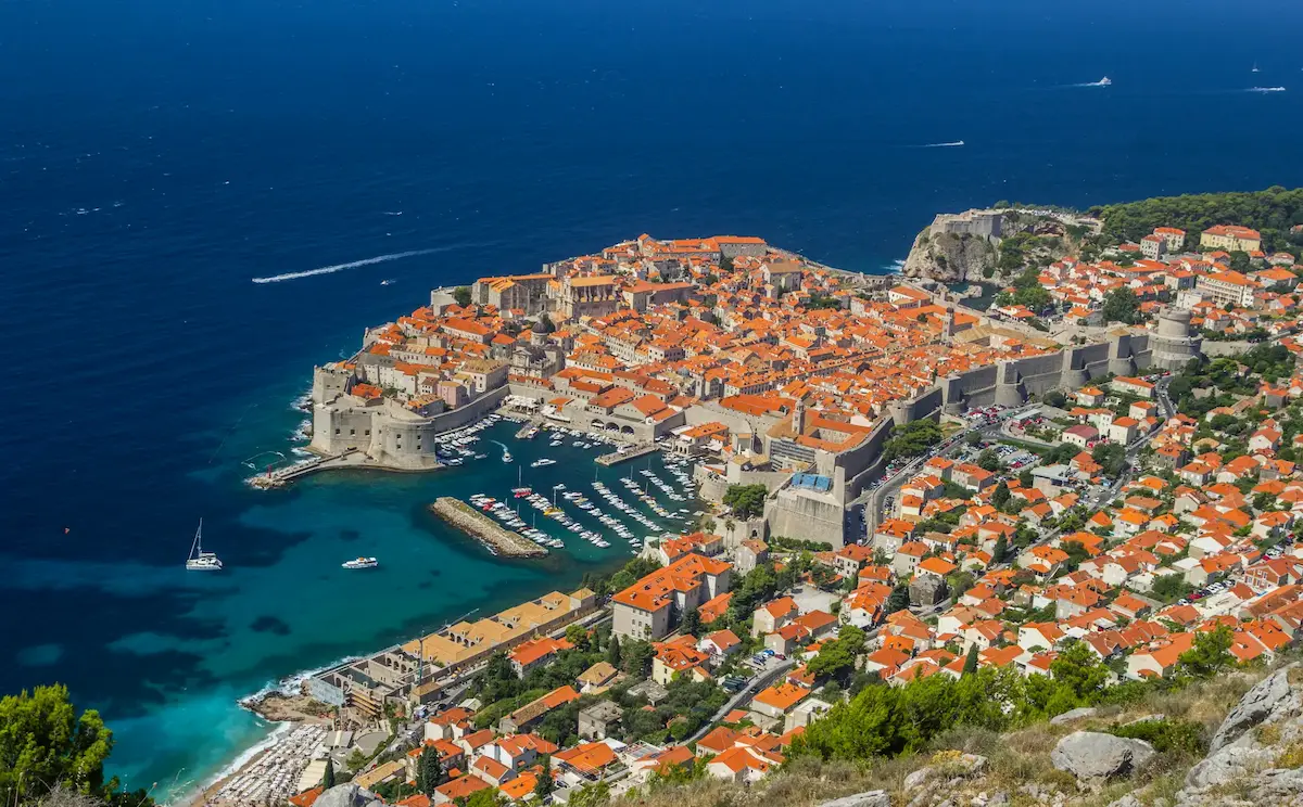 Dubrovnik town from above
