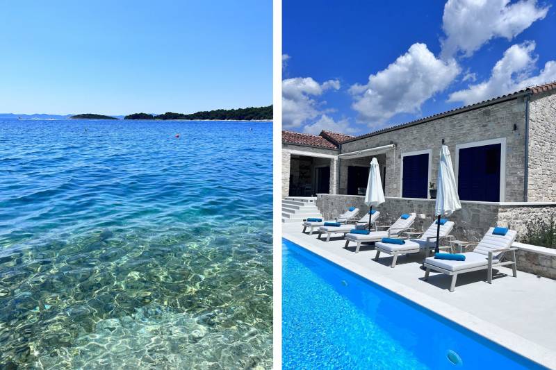 Luksusowa Willa Aqua Vision z Basenem Pašman