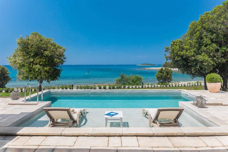 Beachfront Villa Poeta with Pool